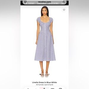 NWT! $268! Amanda Uprichard Linella Gingham Mini Dress, large! Gorgeous!